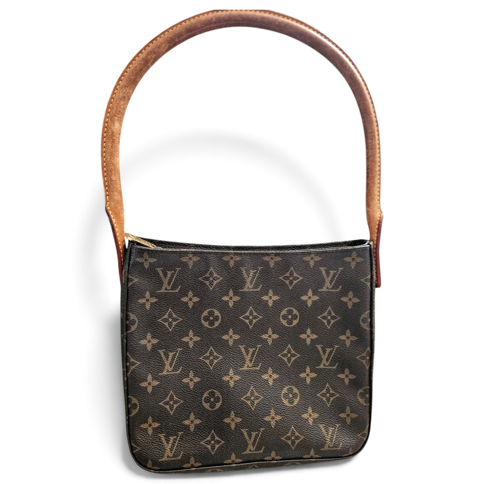 Looping leather handbag