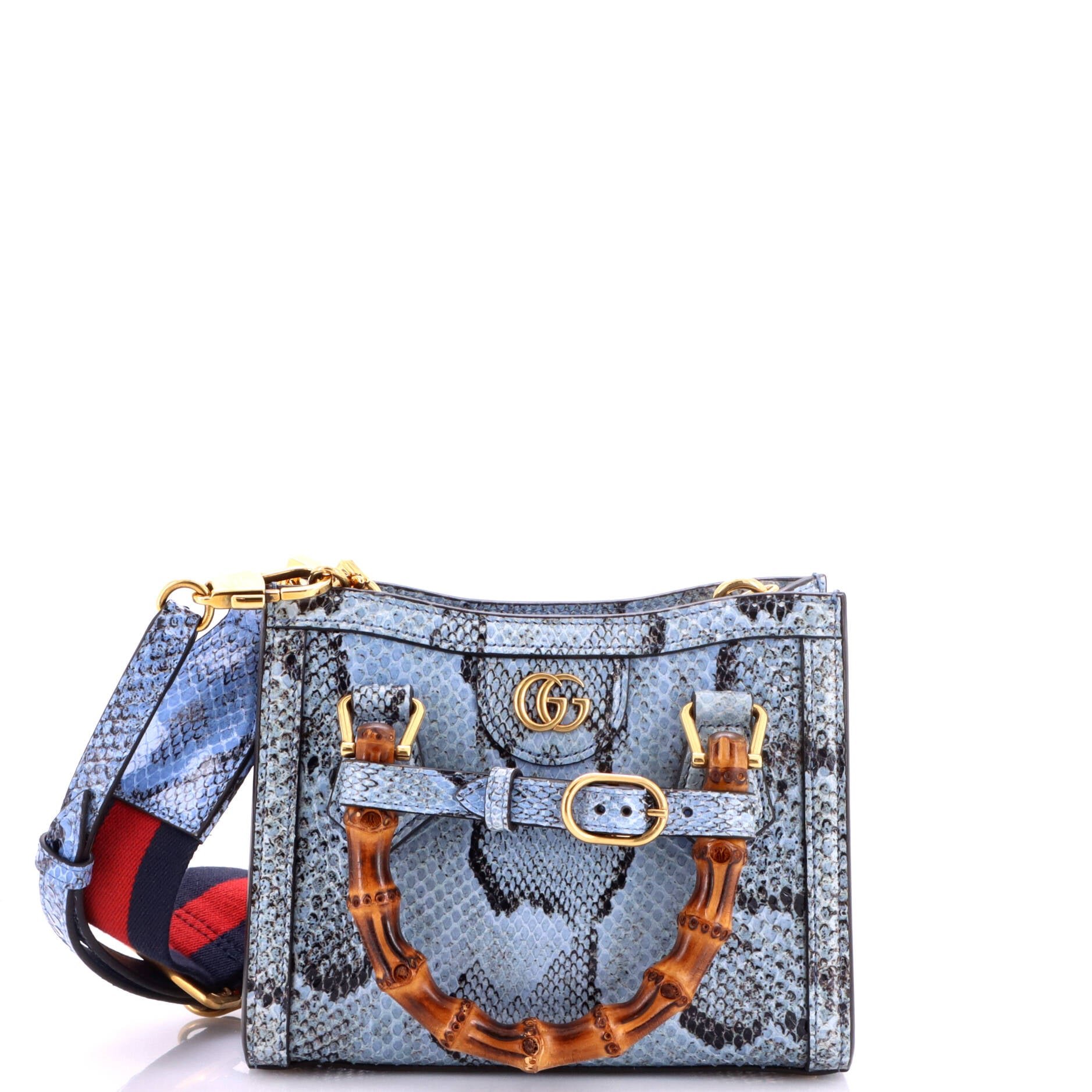 Diana NM Bamboo Handle Tote Python Mini