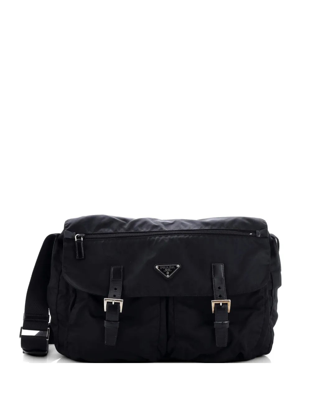 Double Buckle Flap Camera Bag Tessuto Large crossbody bag
