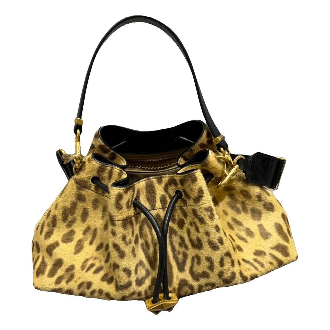 Cinch pony-style calfskin handbag