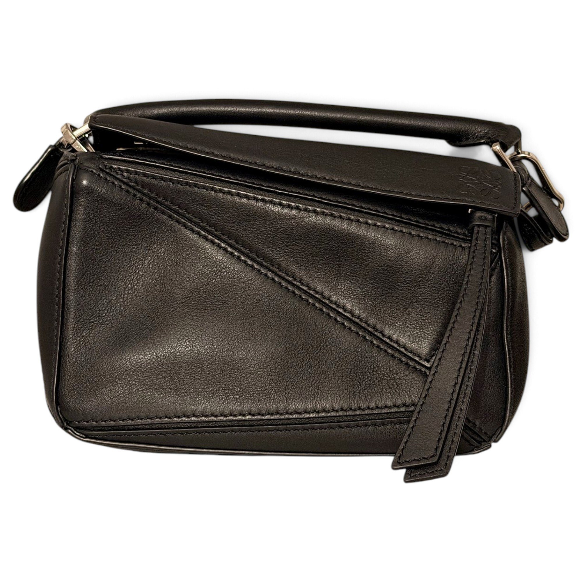 Puzzle leather crossbody bag