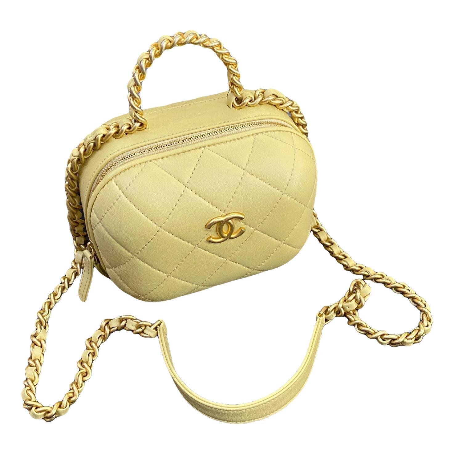 Vanity leather handbag