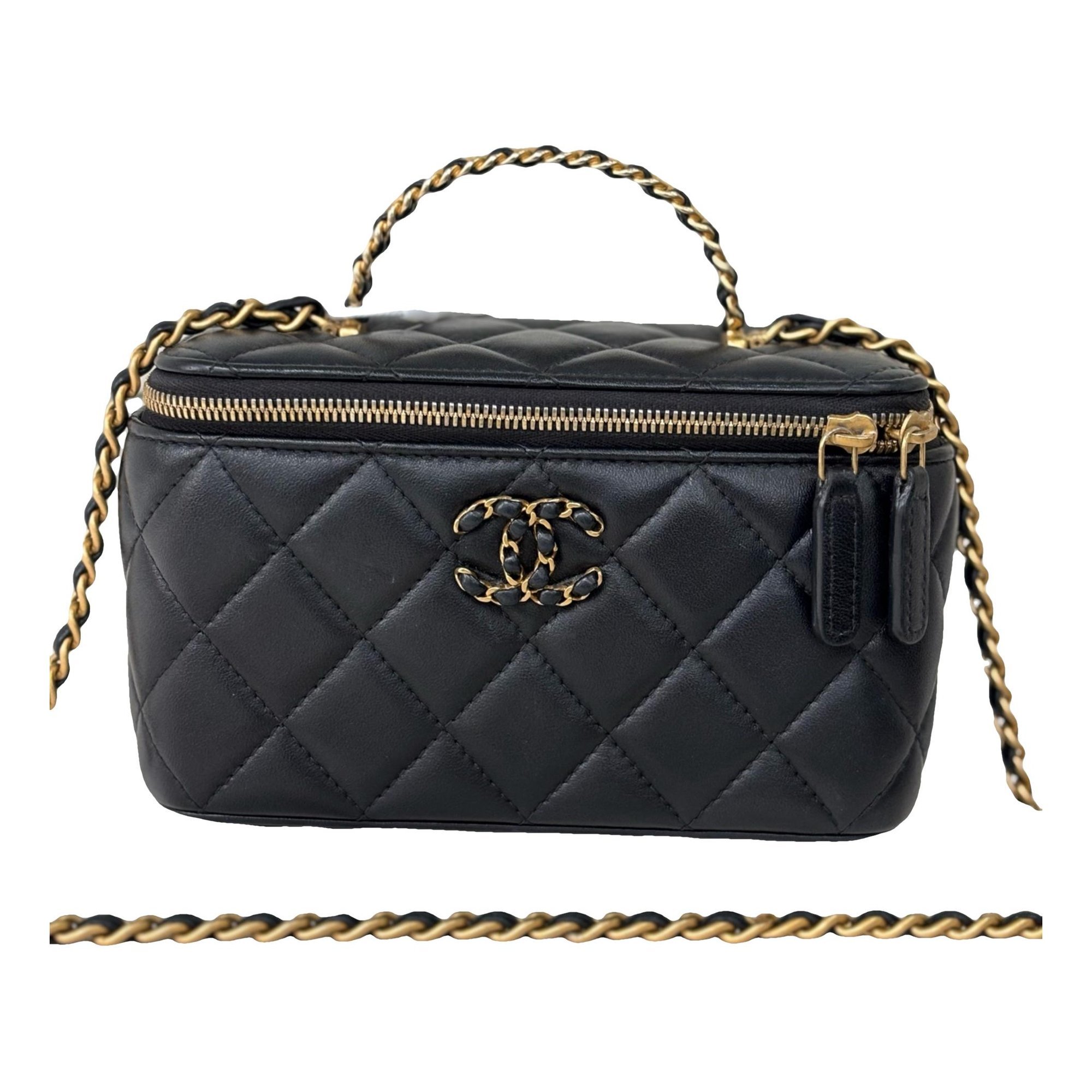 Trendy CC Vanity leather handbag