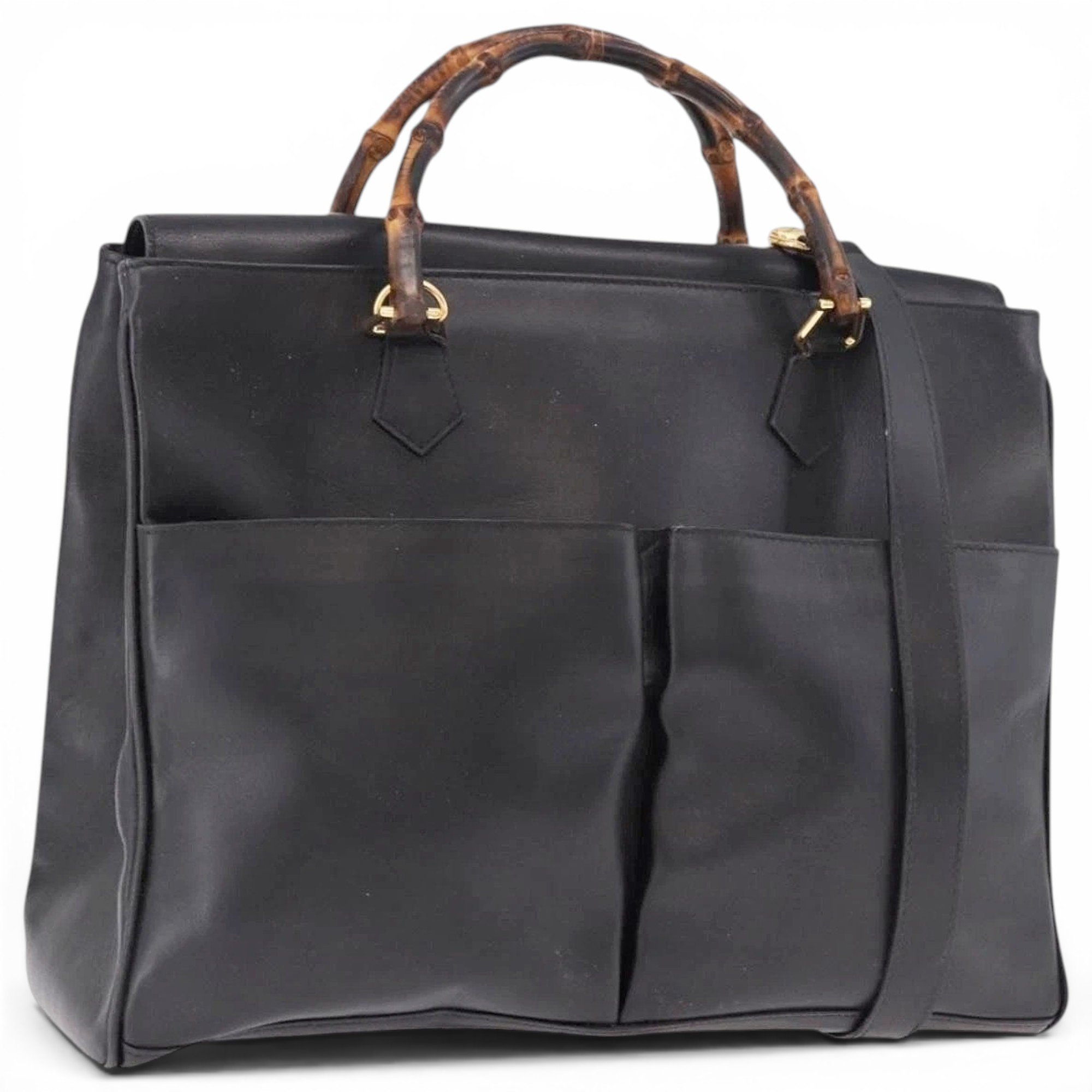 Bamboo leather handbag