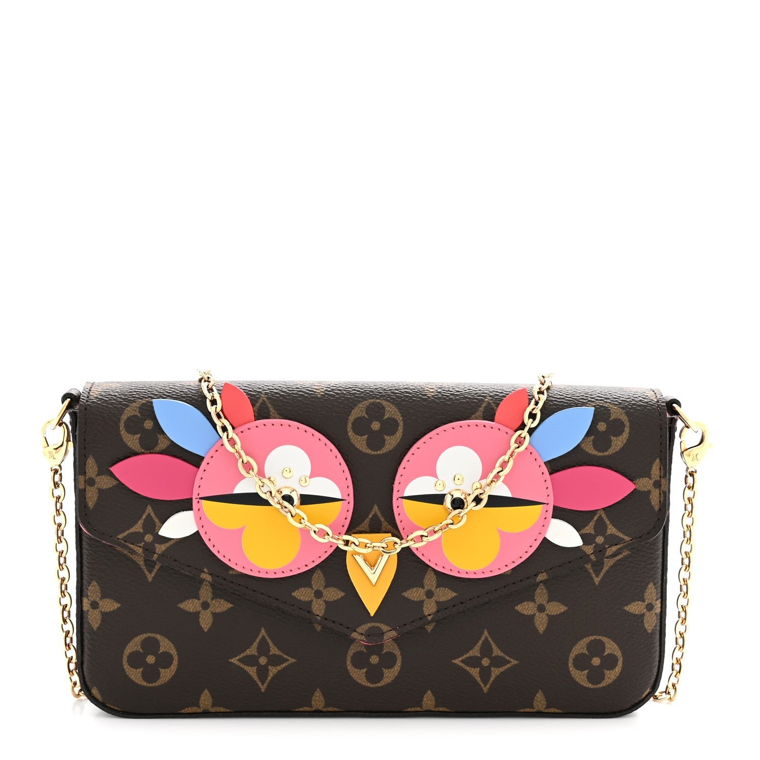 Louis Vuitton Monogram Lovely Birds Pochette Felicie Chain Wallet