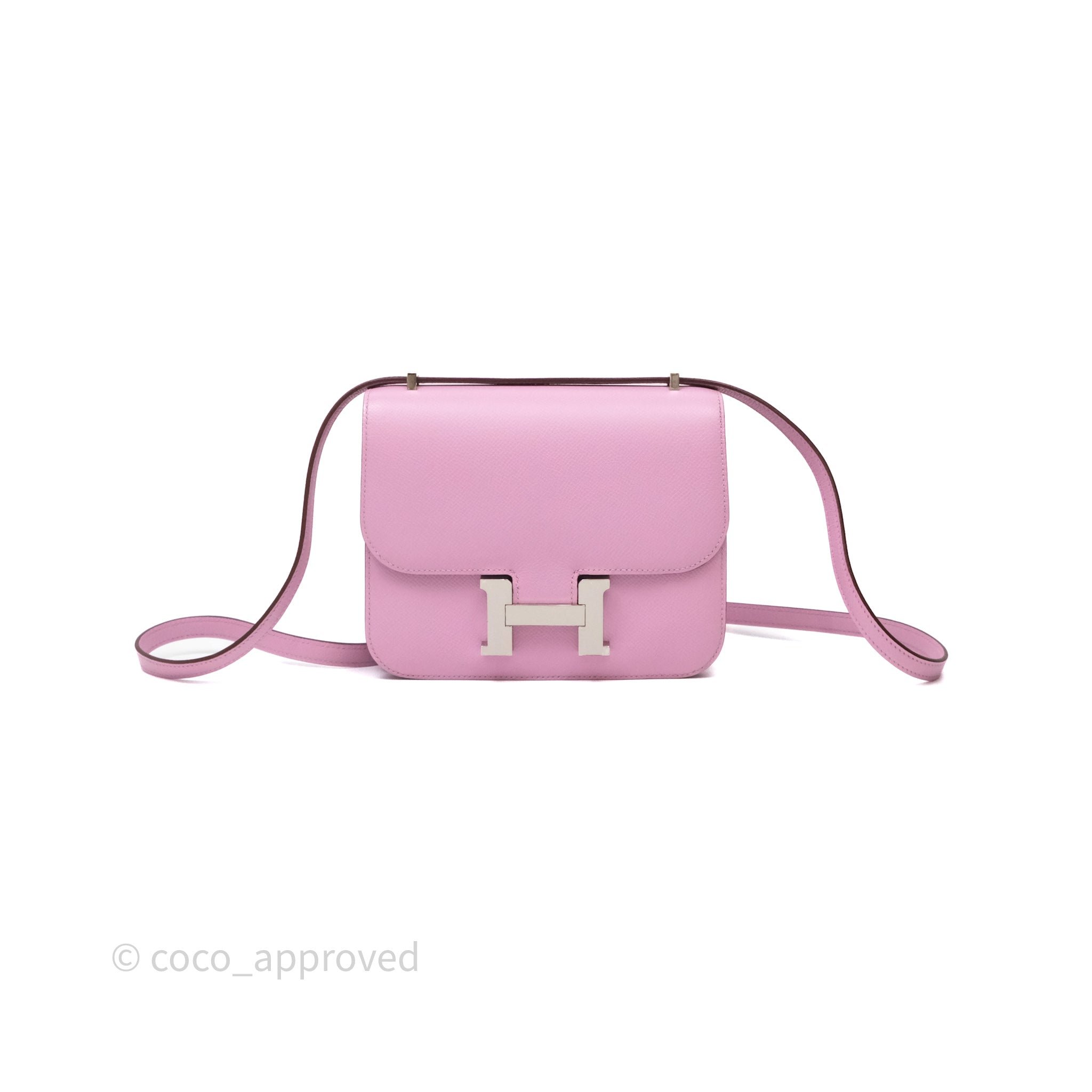 Hermès Mini Constance 18cm Mauve Sylvestre X9 Epsom Palladium Hardware