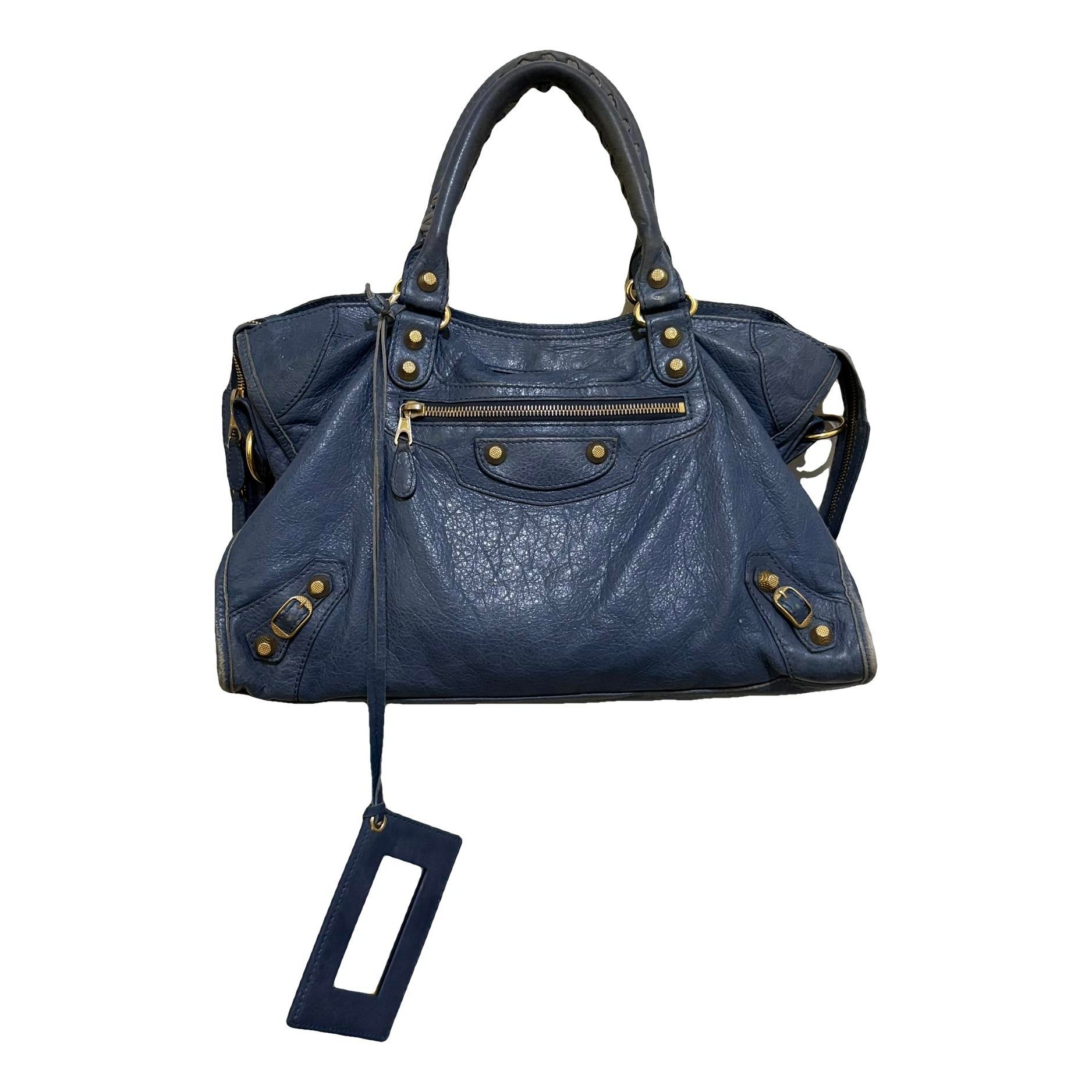 City leather handbag