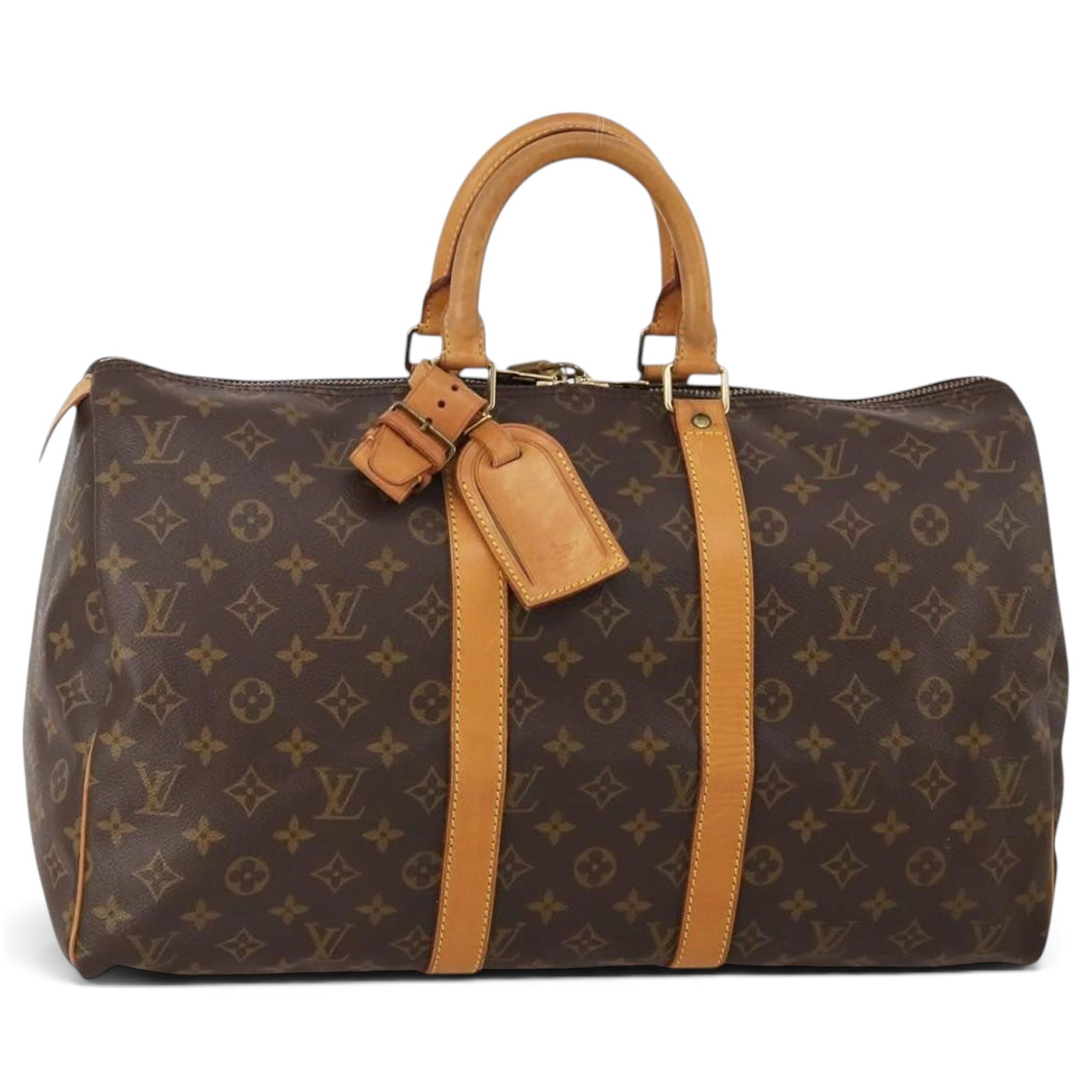 Keepall leather travel bag