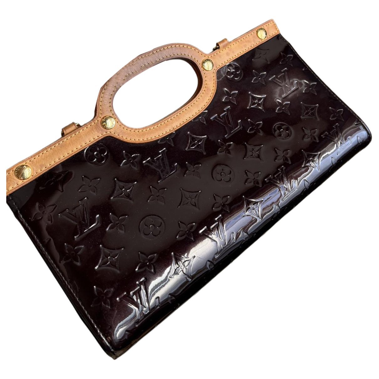 Roxbury patent leather handbag