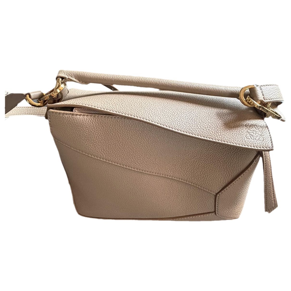 Puzzle leather handbag