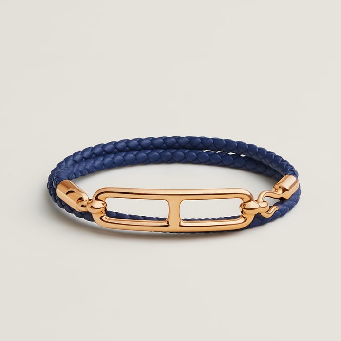 Bleu Saphir Roulis Double Tour Bracelet
