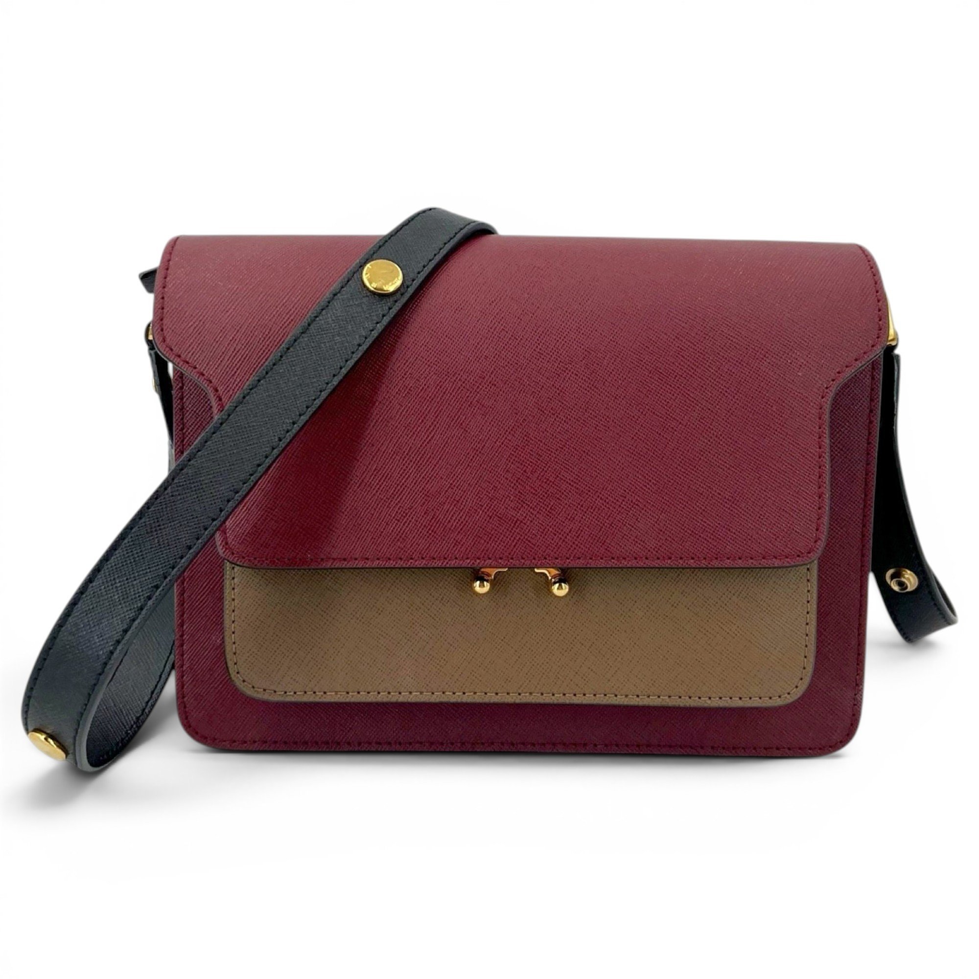 Trunk leather handbag