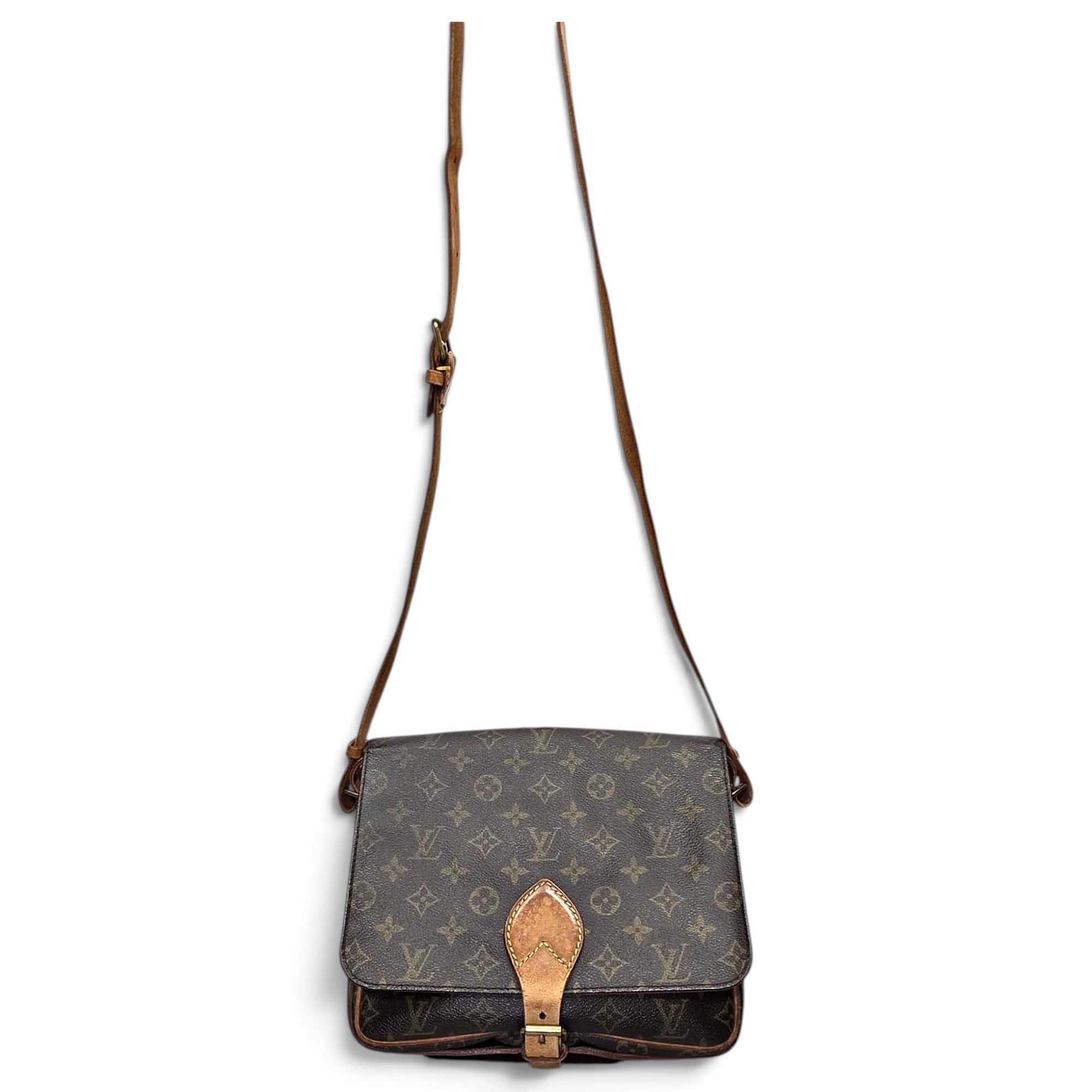 Cartouchière leather crossbody bag
