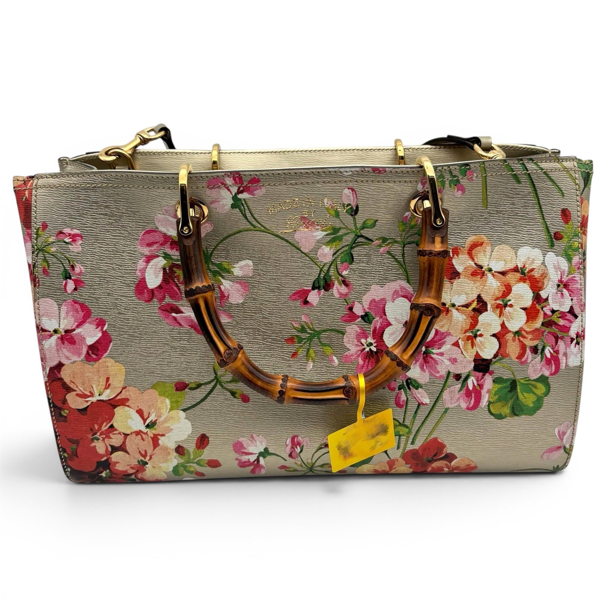 Bamboo Shopper leather handbag
