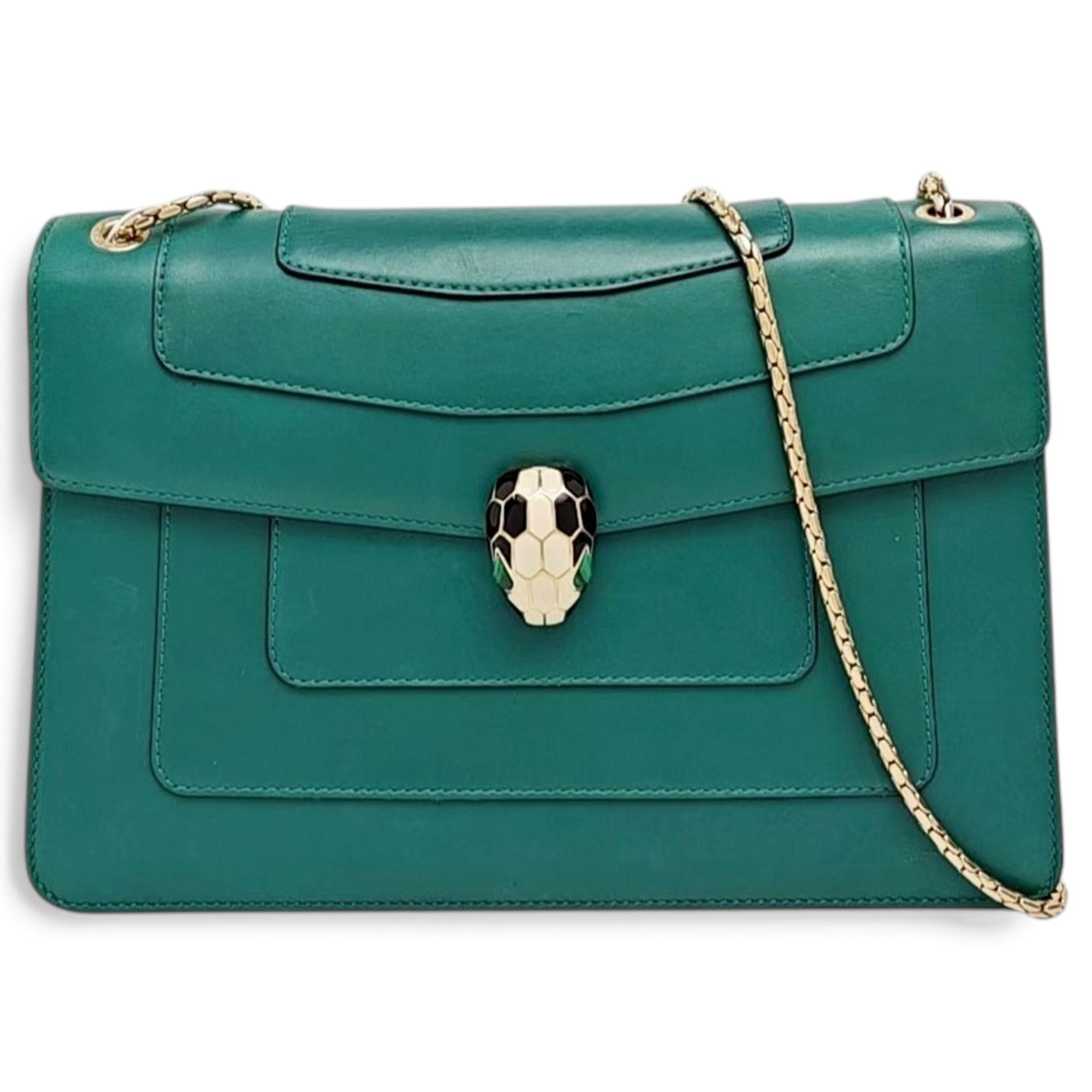 Serpenti leather bag