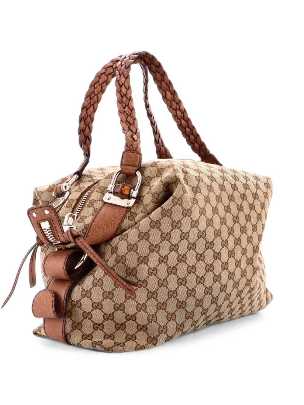 Bamboo Bar Shoulder Bag GG Canvas Large tote bag