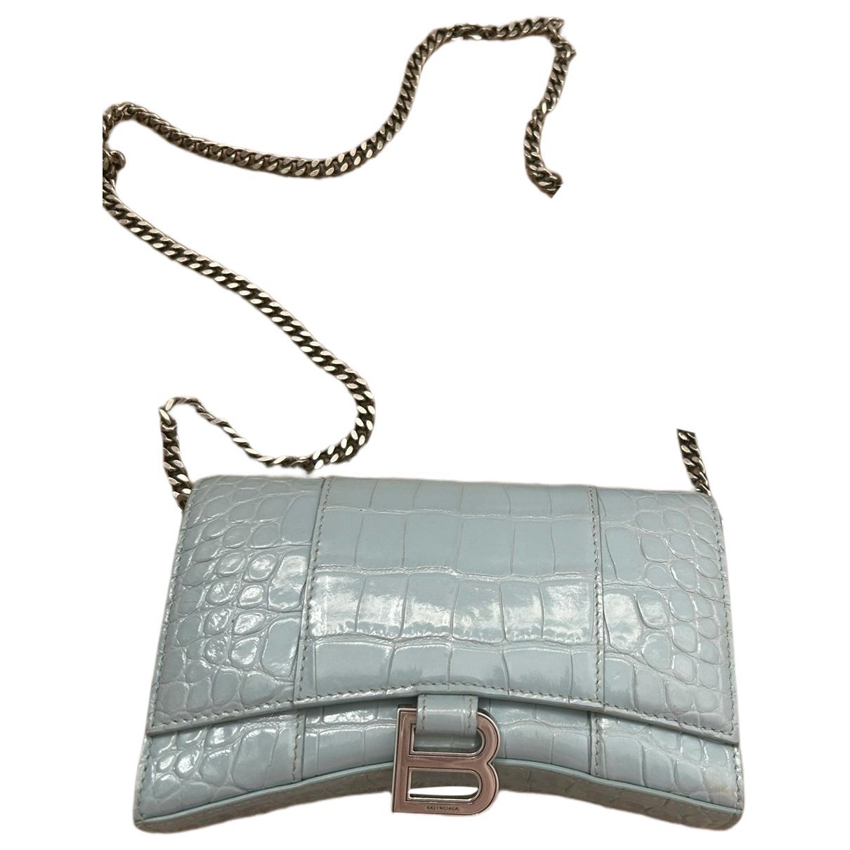 Hourglass leather crossbody bag