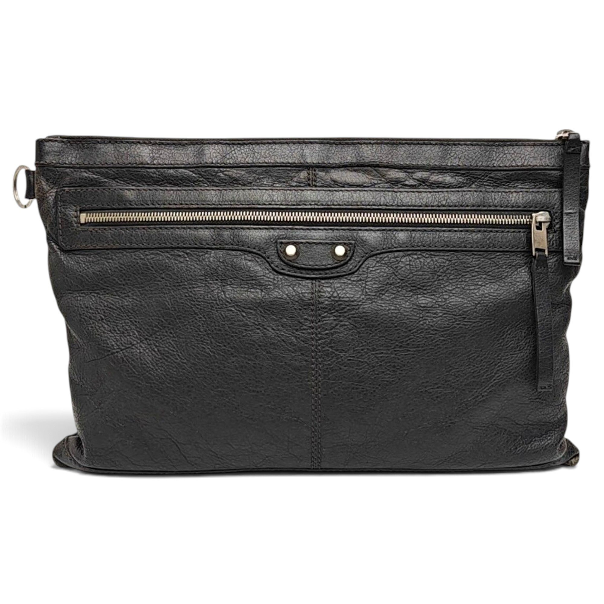 City Clip leather clutch bag