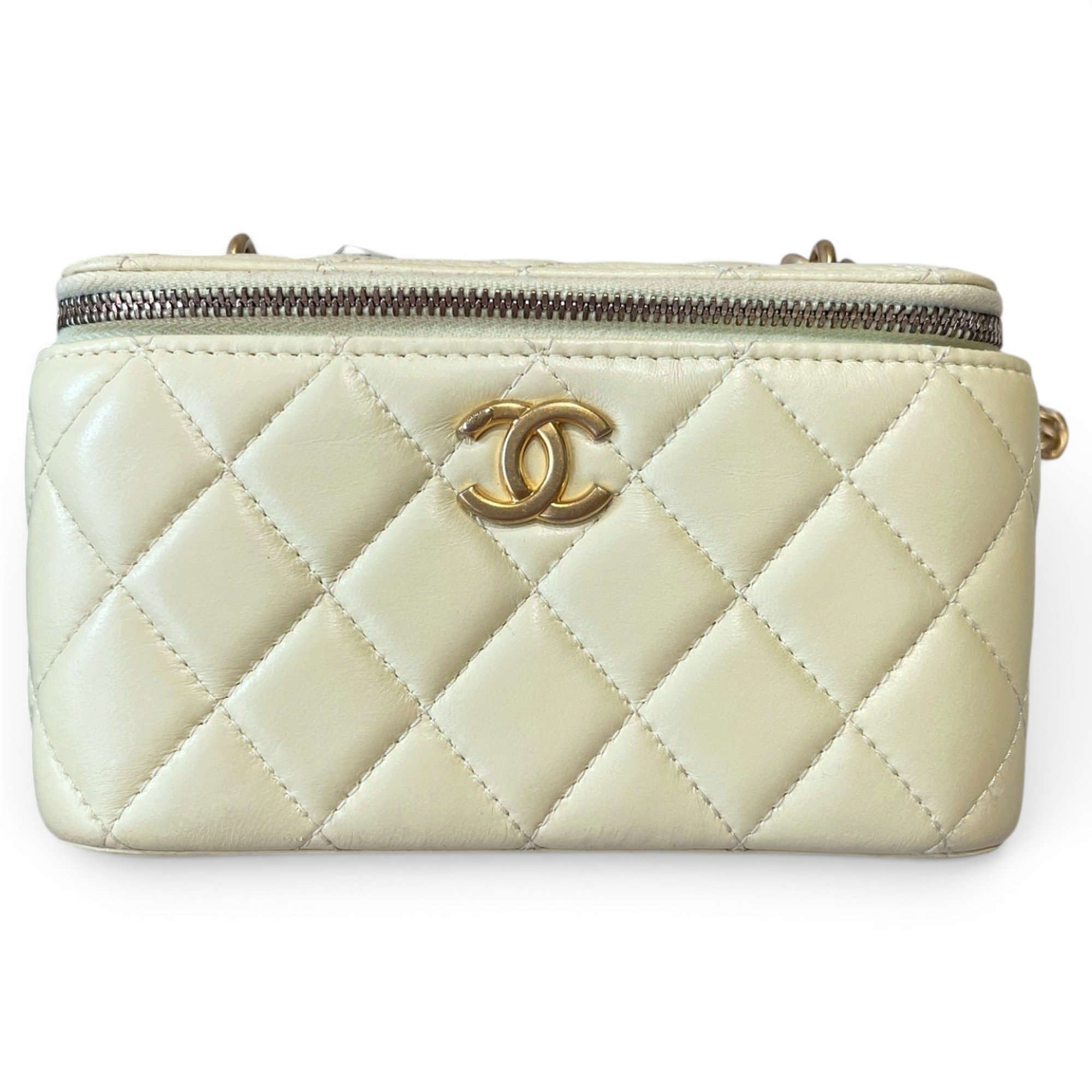 Vanity leather handbag