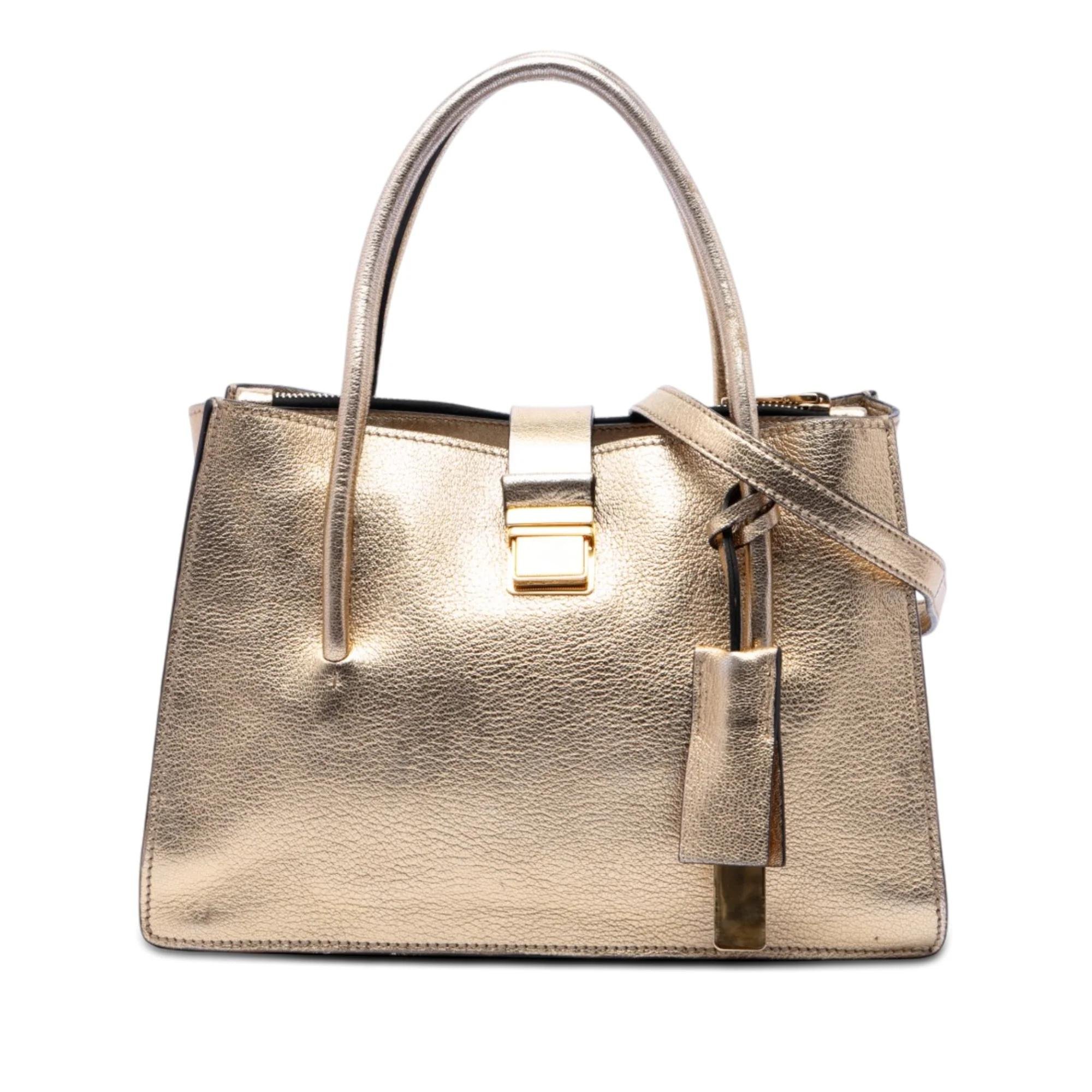 Madras leather handbag