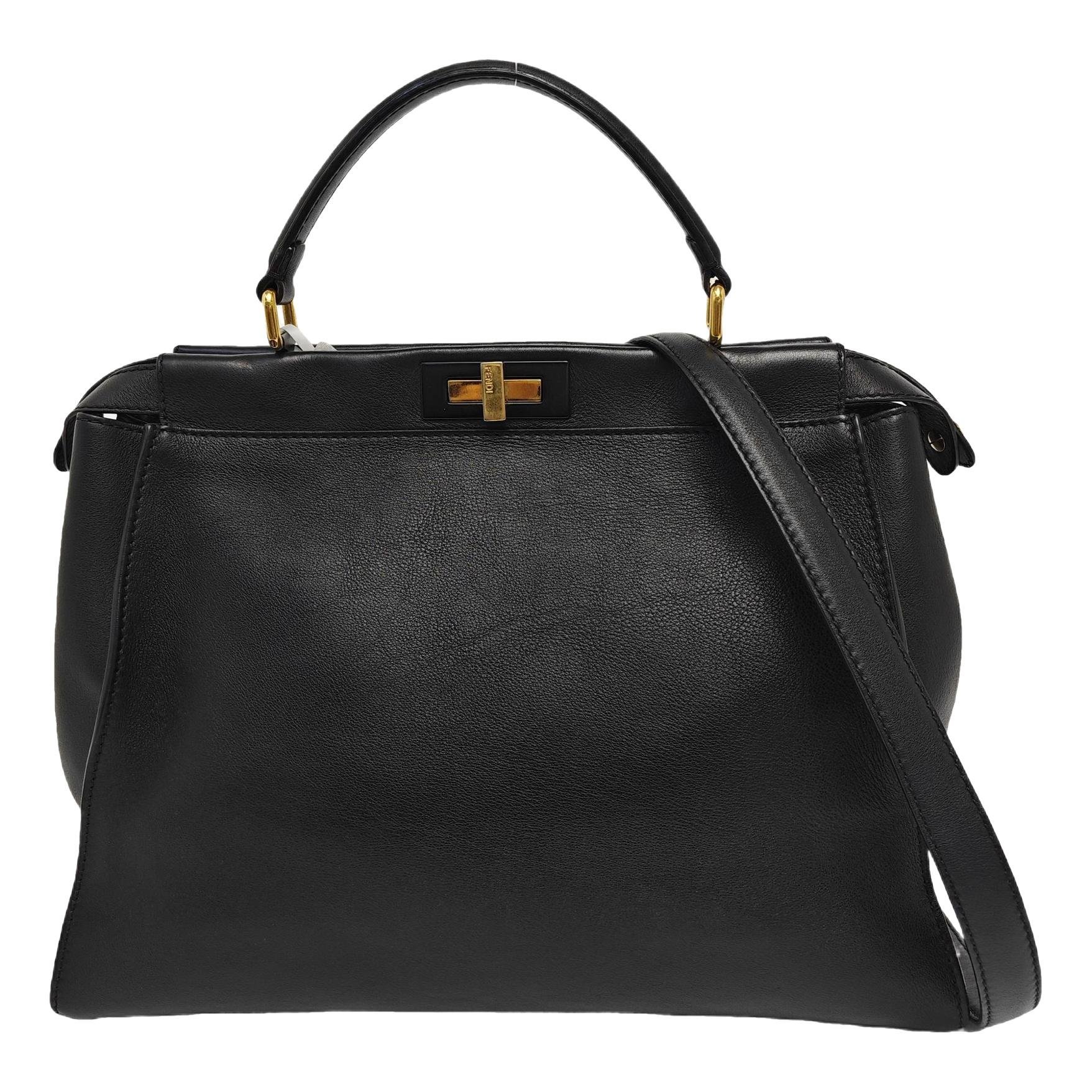 Peekaboo leather handbag