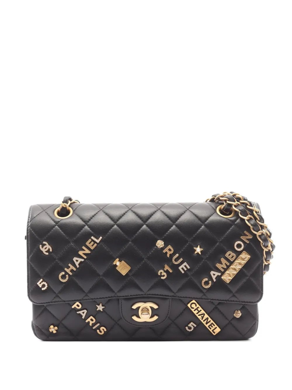 2021-2022 Double Flap Icon-charms shoulder bag
