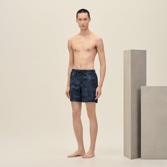 Indigo "Eperon d'Or Tattoo" Swim Trunks