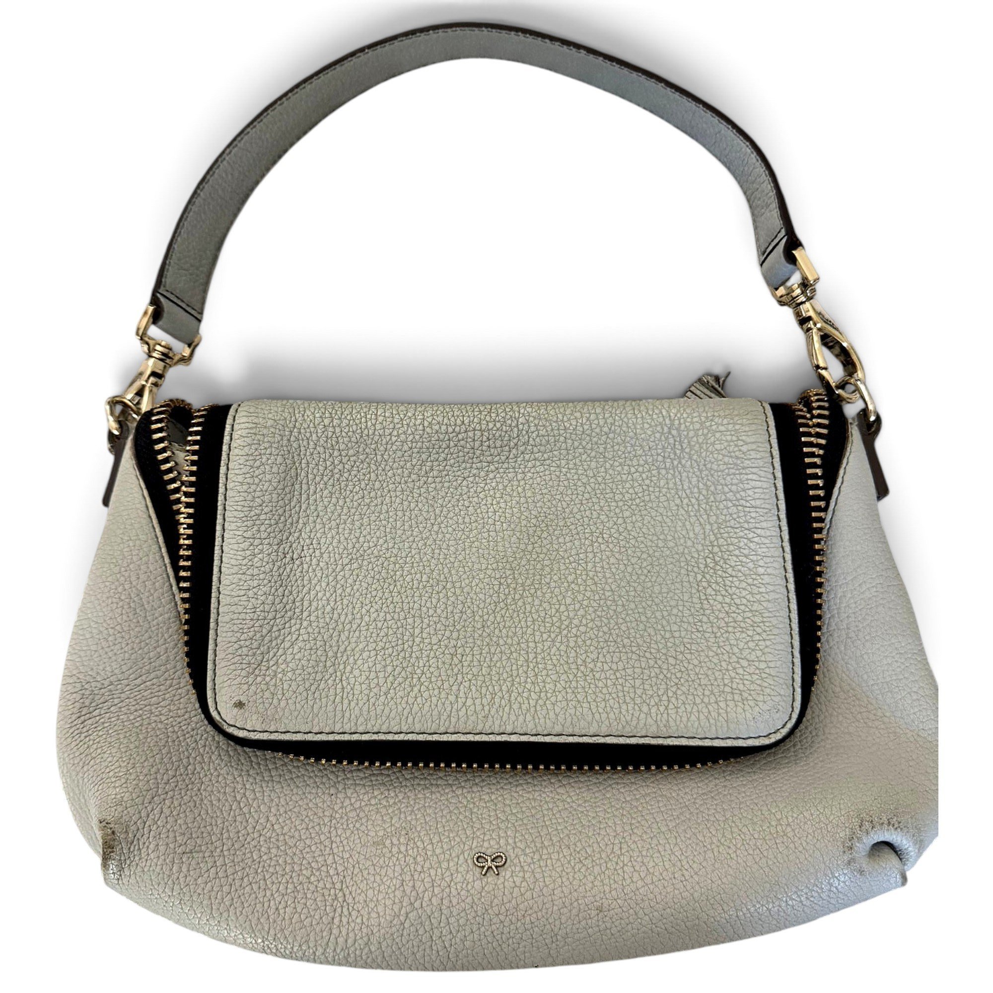 Maxi Zip leather crossbody bag