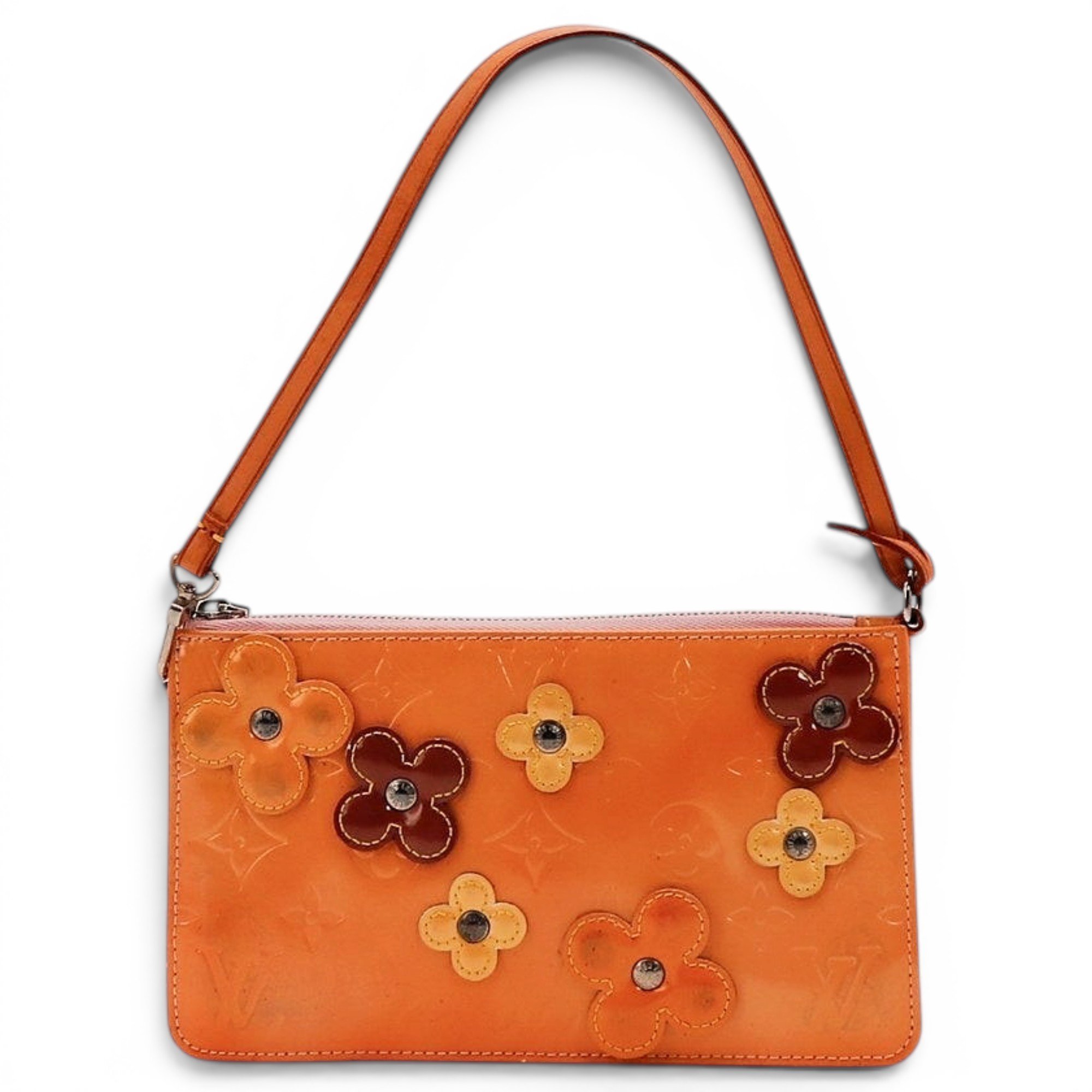 Moon pochette patent leather clutch bag