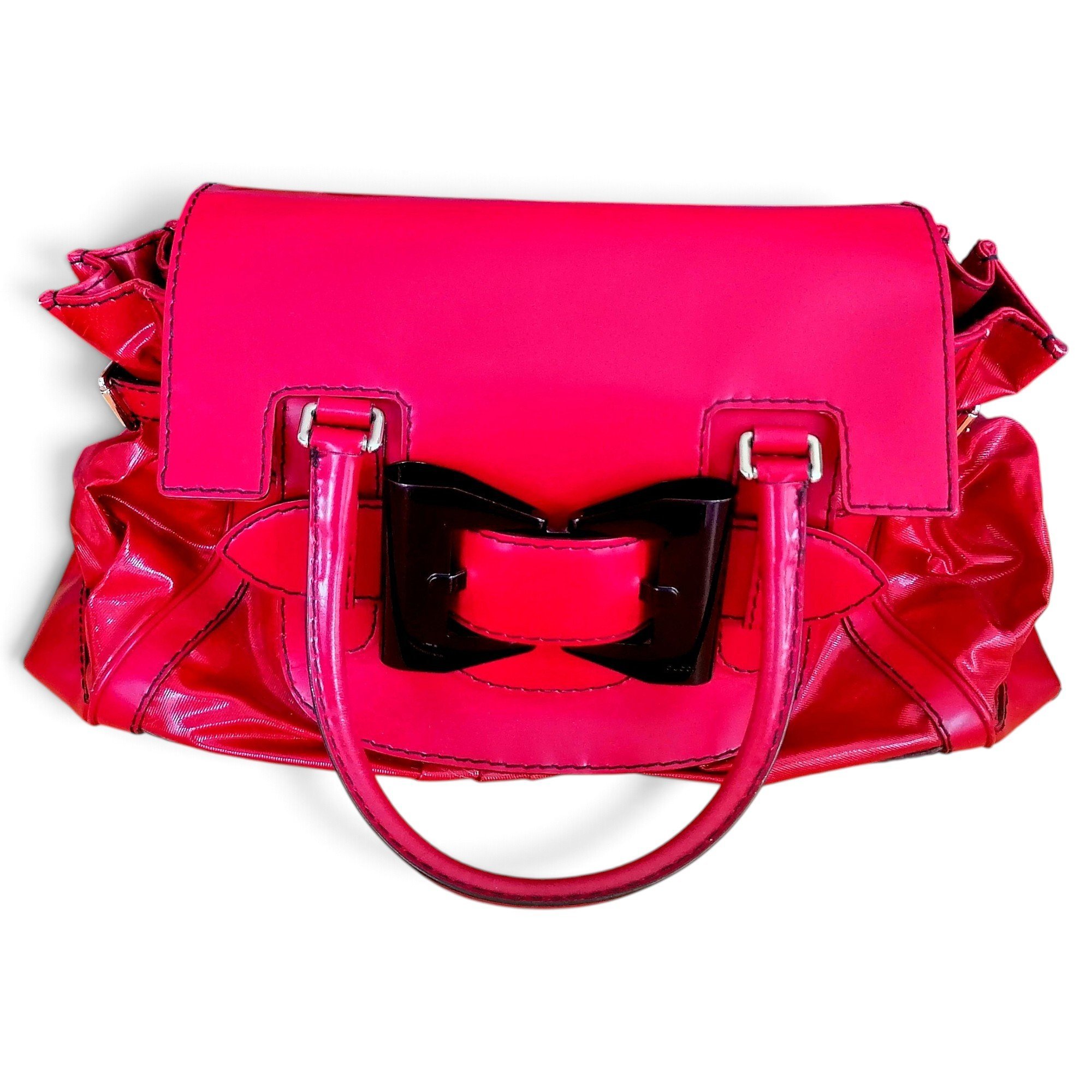 Patent leather handbag
