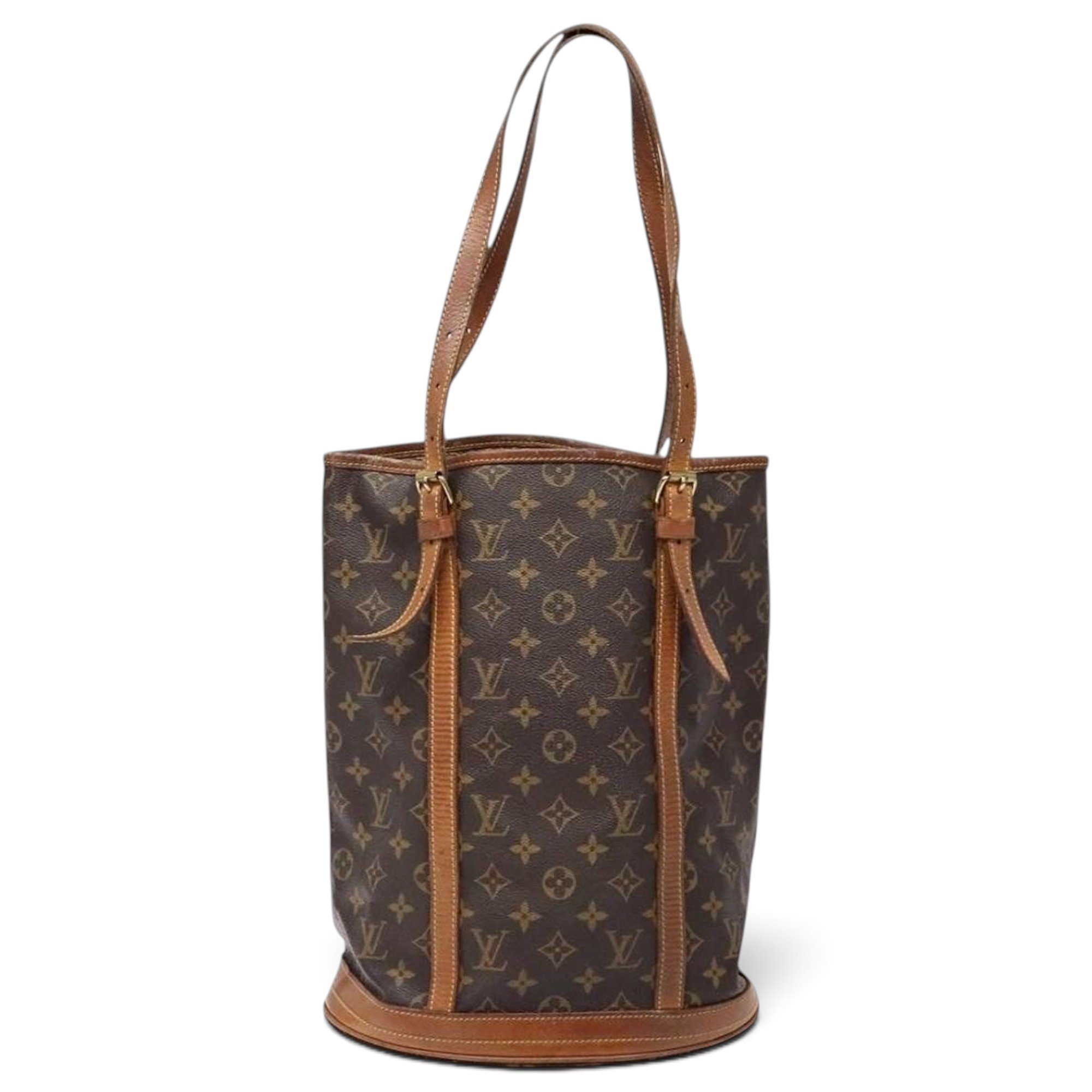 Bucket leather handbag