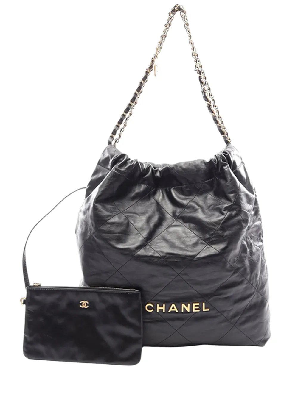 2021-2026 Large Shiny Calfskin 22 hobo bag