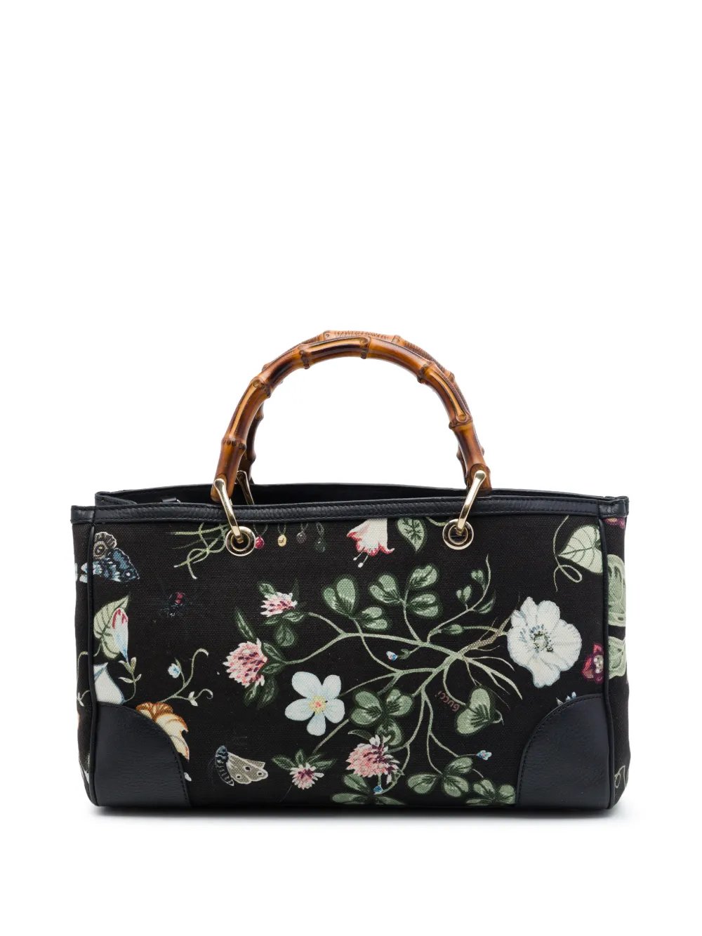 2016-2026 Medium Canvas Flora Knight Bamboo Shopper satchel