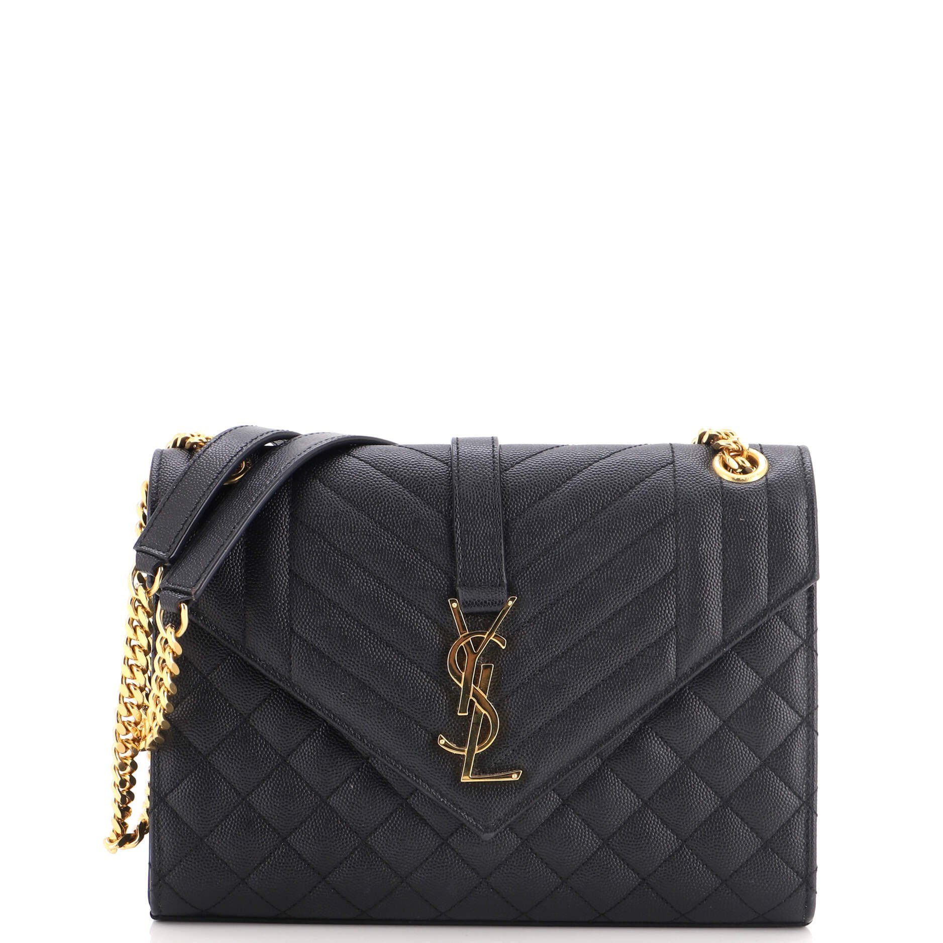 Envelope leather handbag