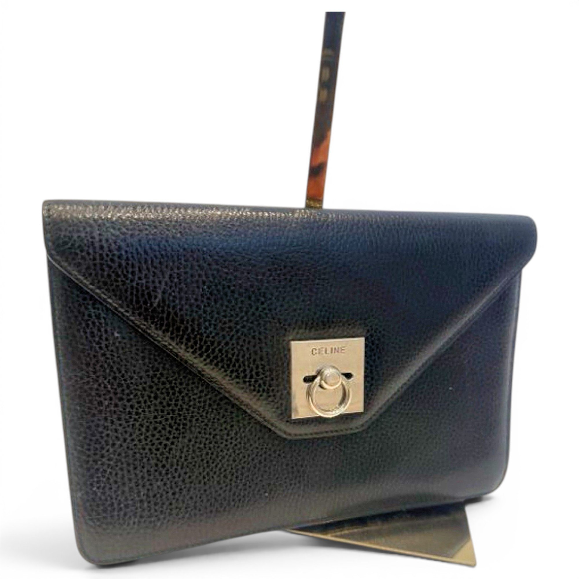 Leather clutch bag