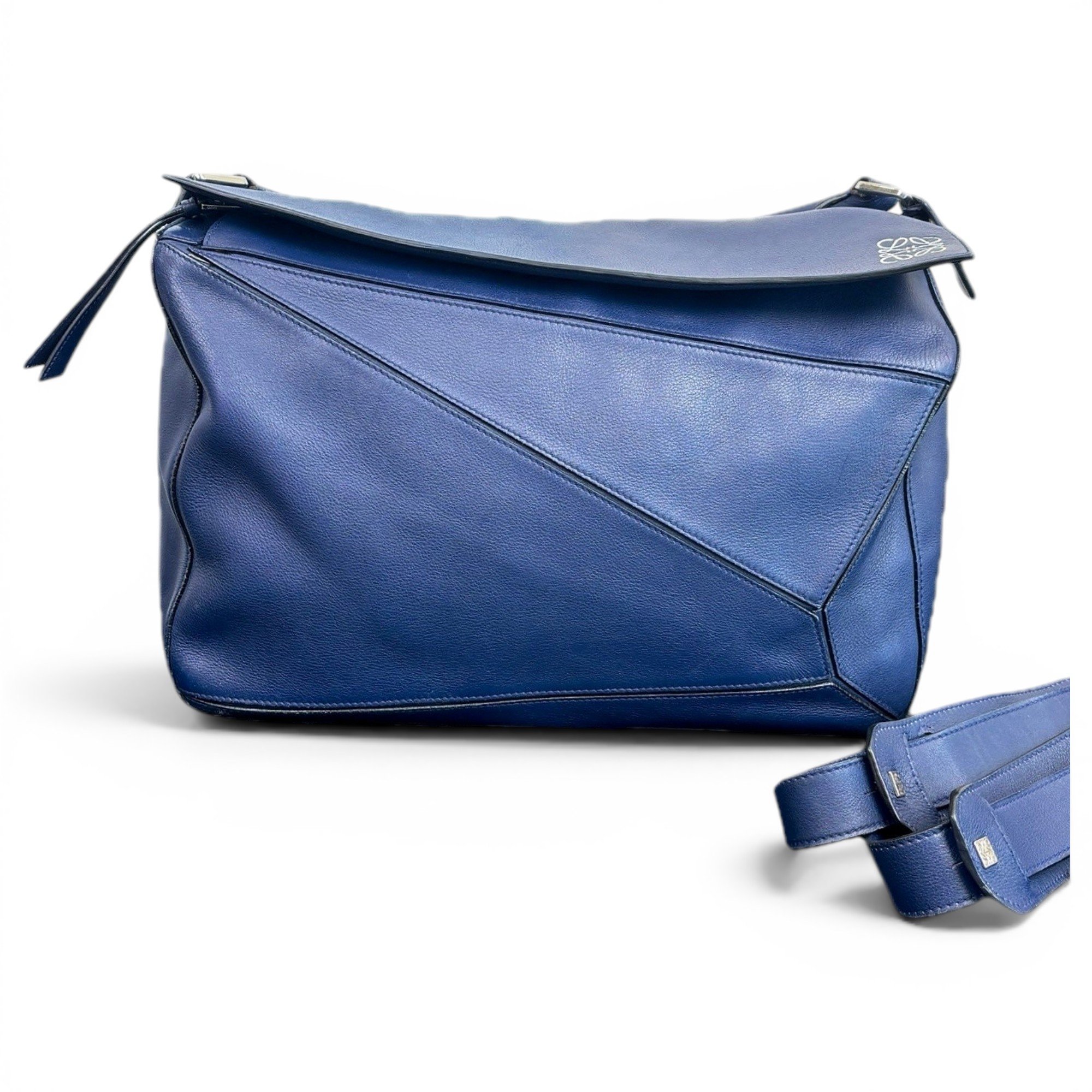 Puzzle leather handbag