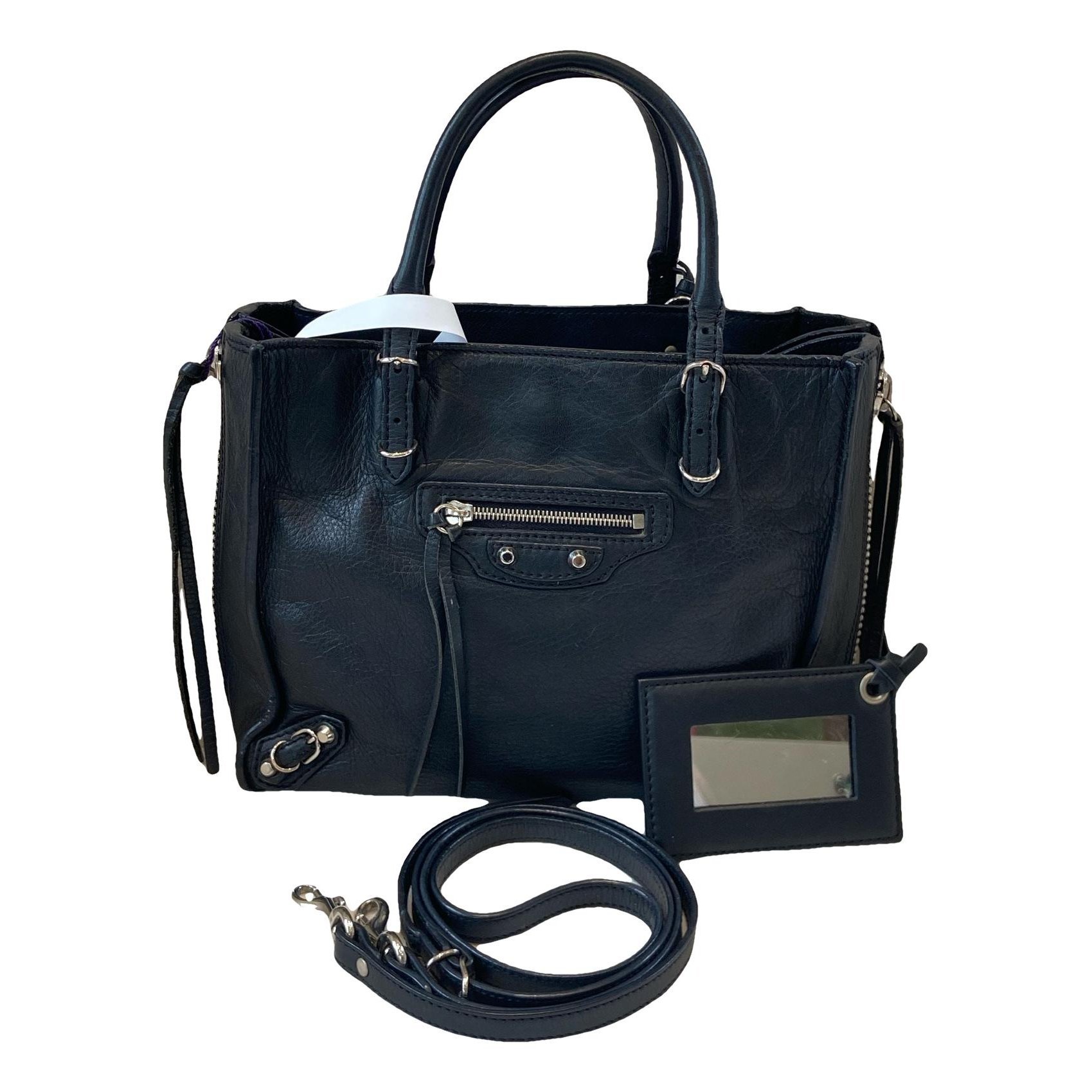 Papier leather handbag