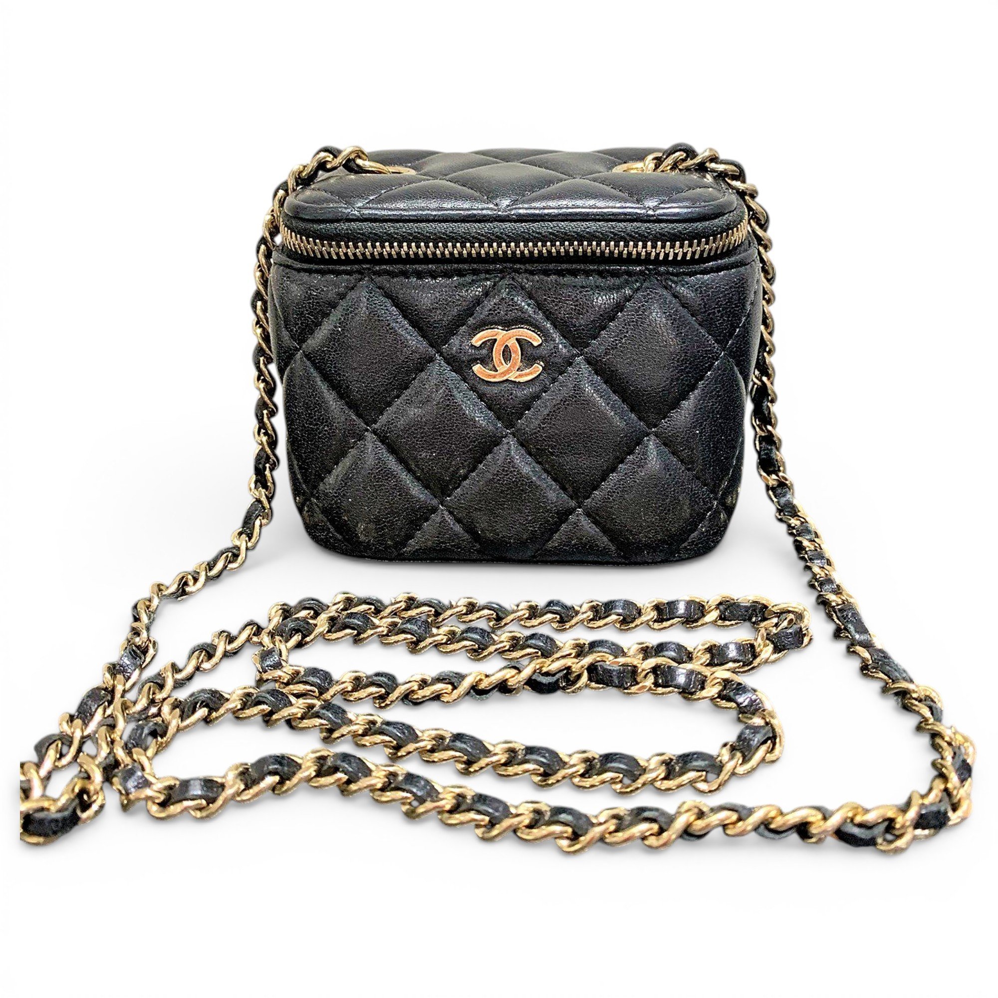 Trendy CC Vanity leather handbag