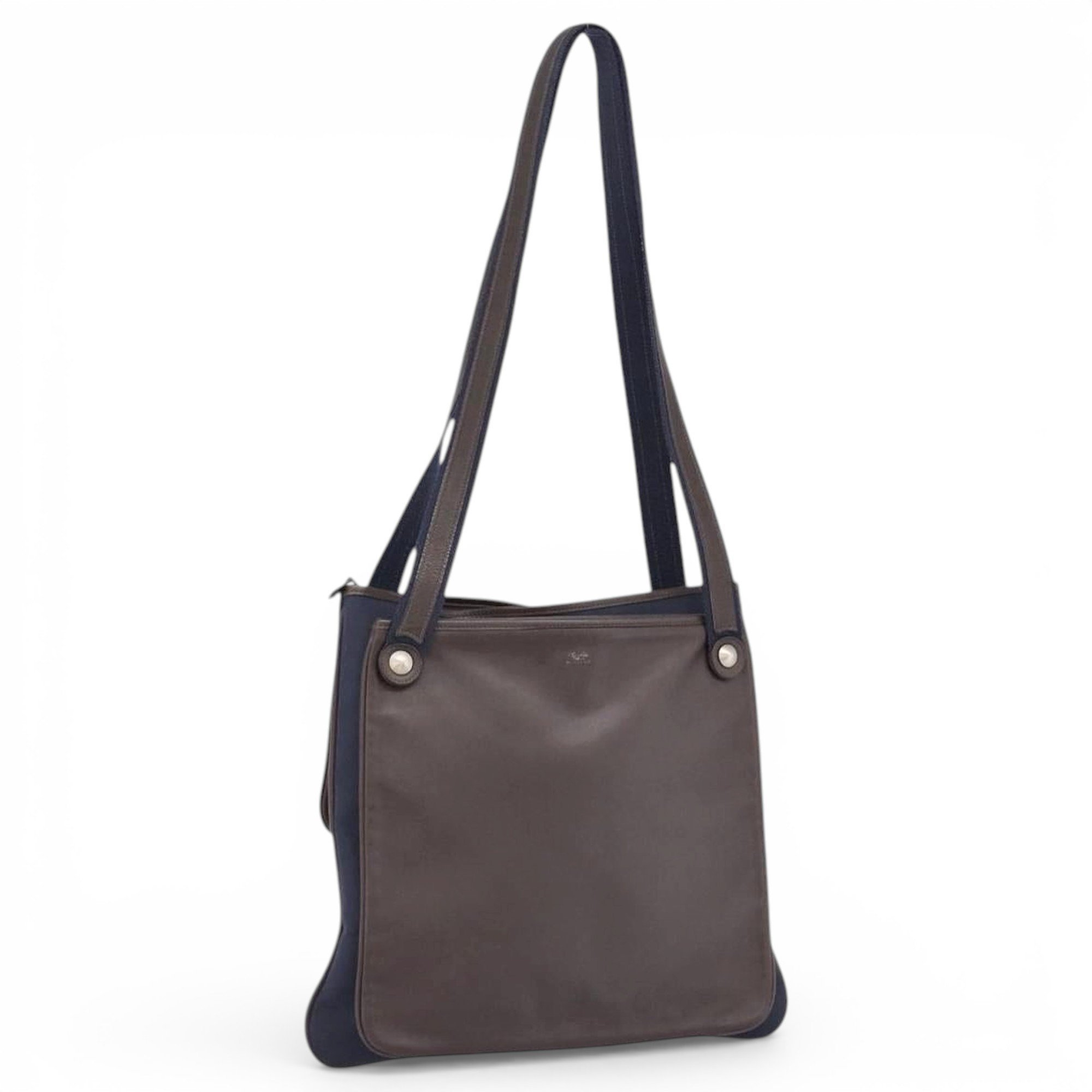 H leather handbag