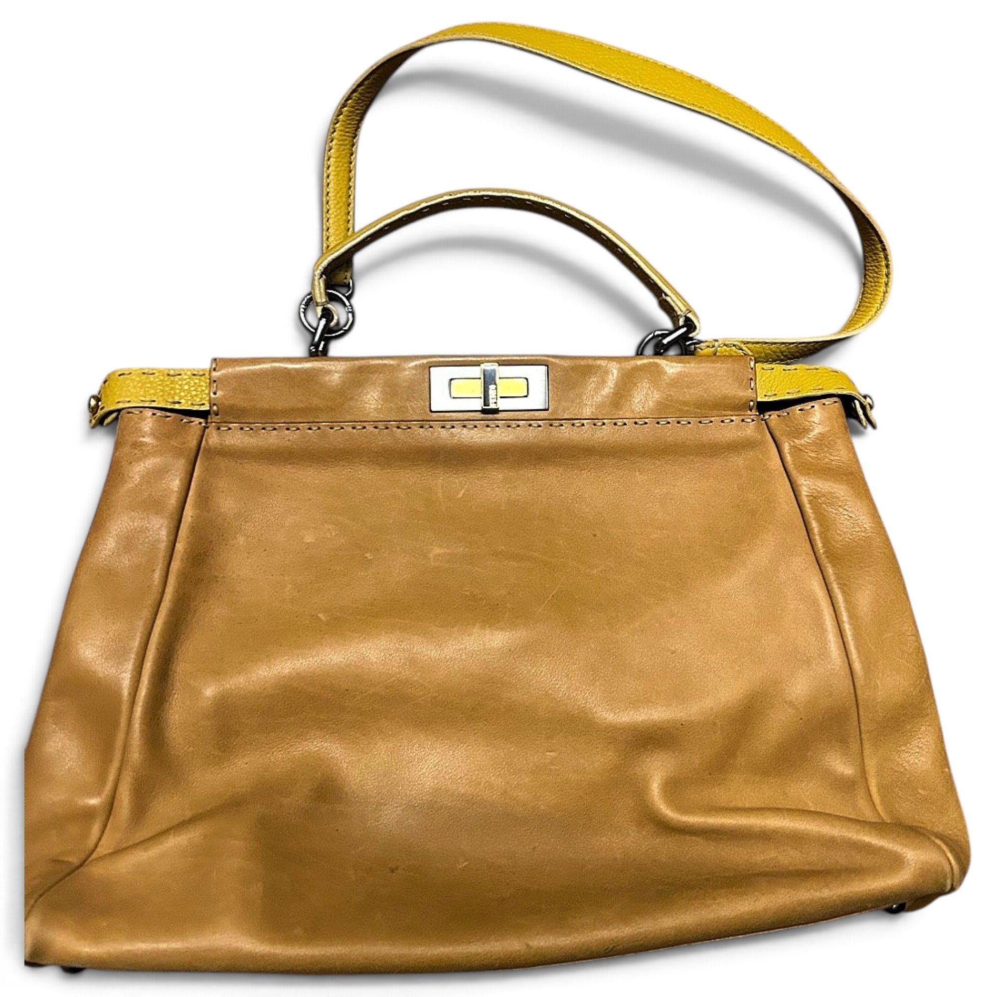 Peekaboo leather handbag
