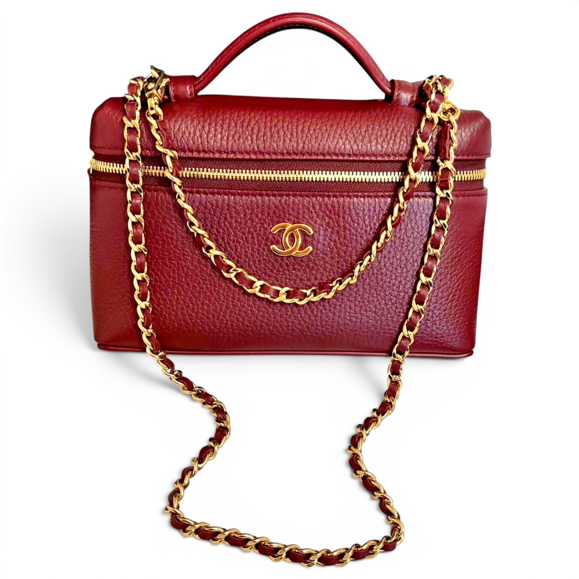 Vanity leather handbag