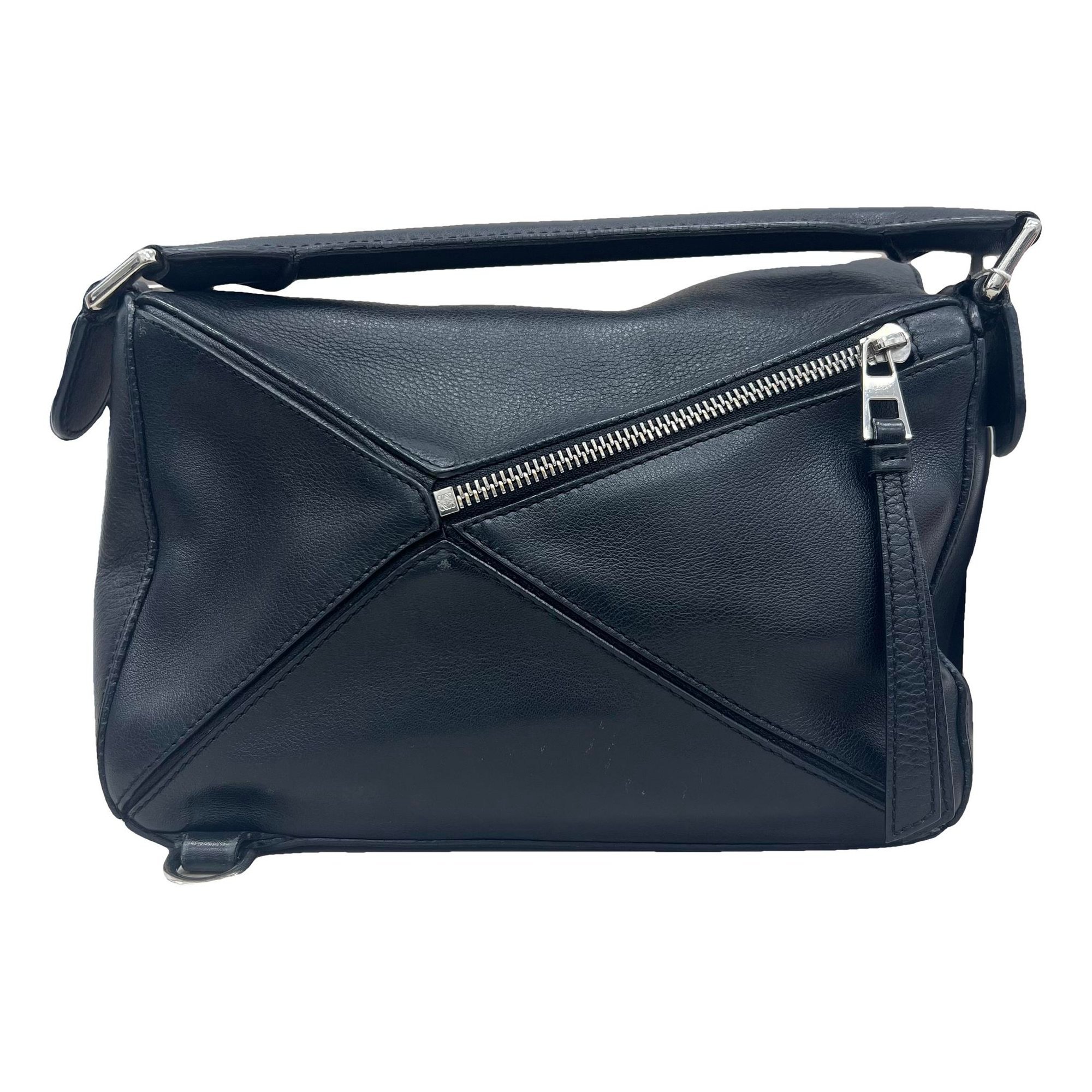 Puzzle leather handbag