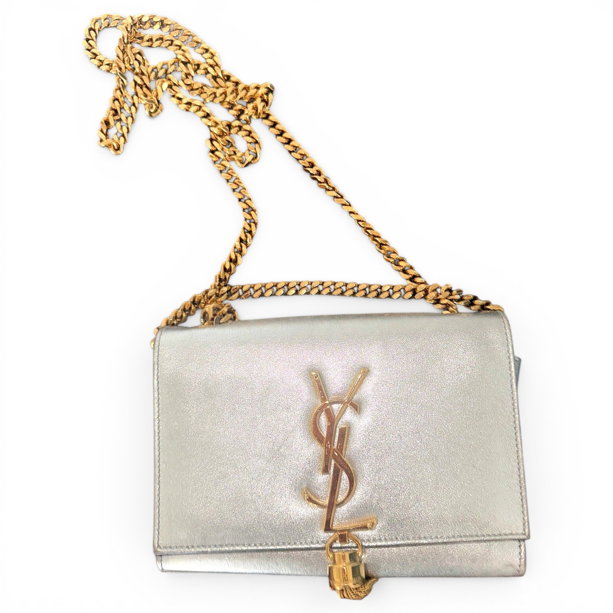 Saint Laurent Kate monogramme leather clutch bag