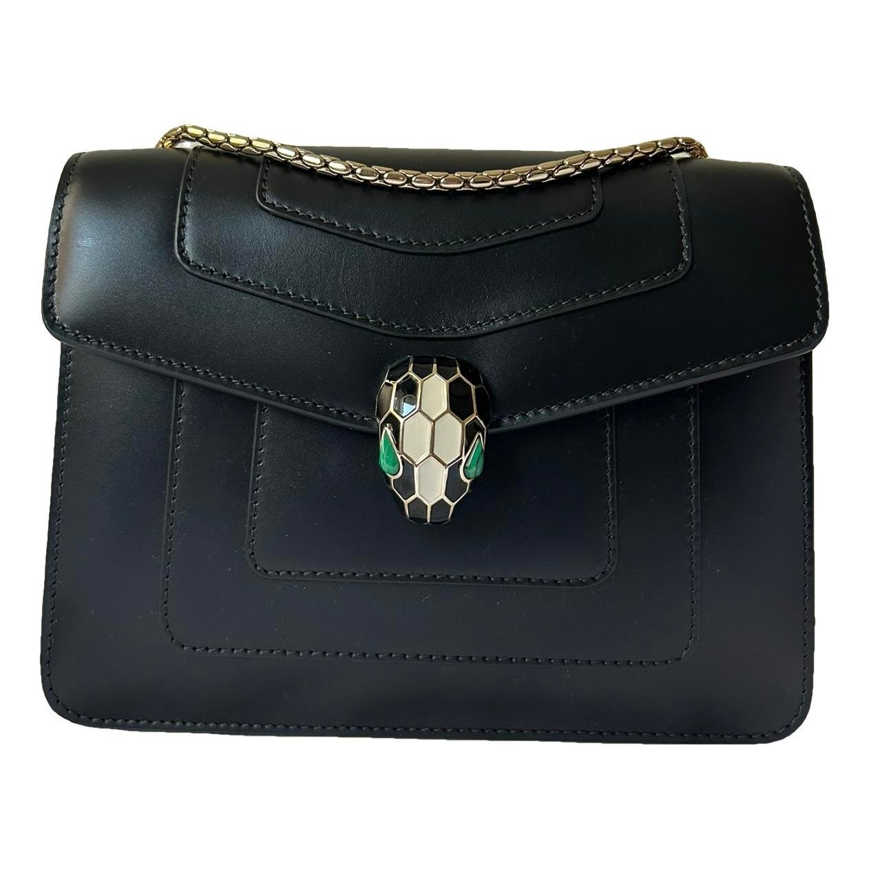 Serpenti leather handbag