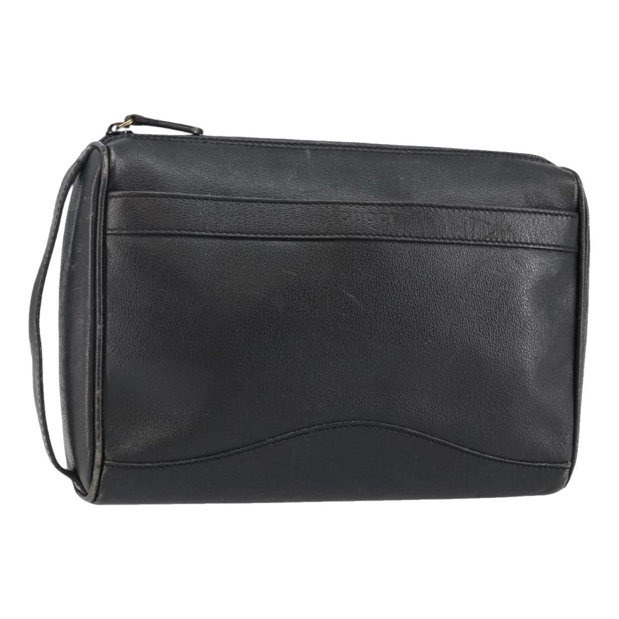Leather clutch bag