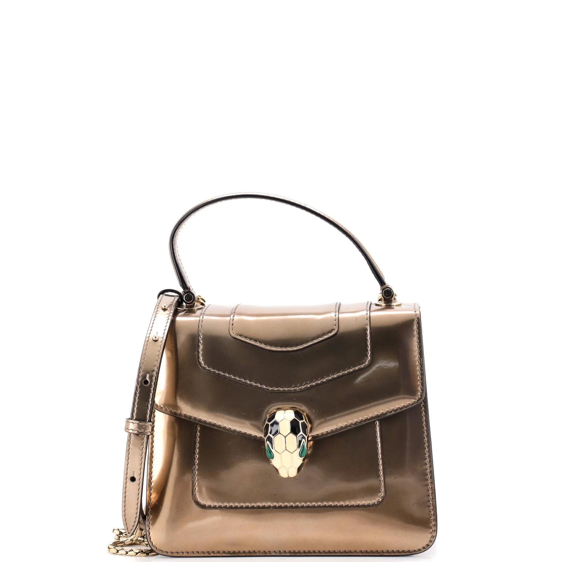 Patent leather handbag