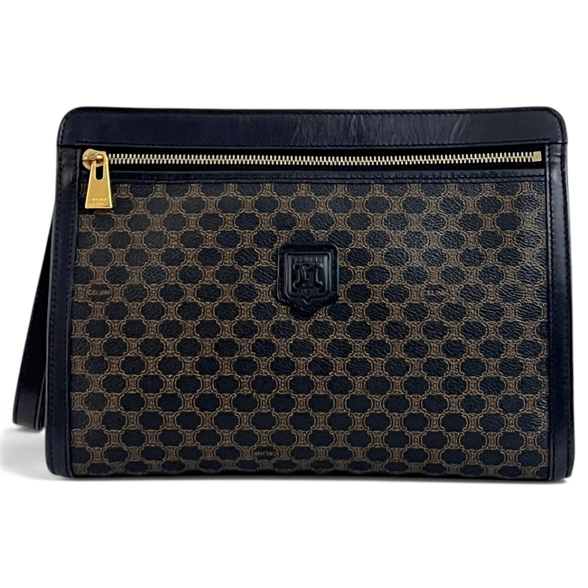 Celine Triomphe Vintage cloth clutch bag