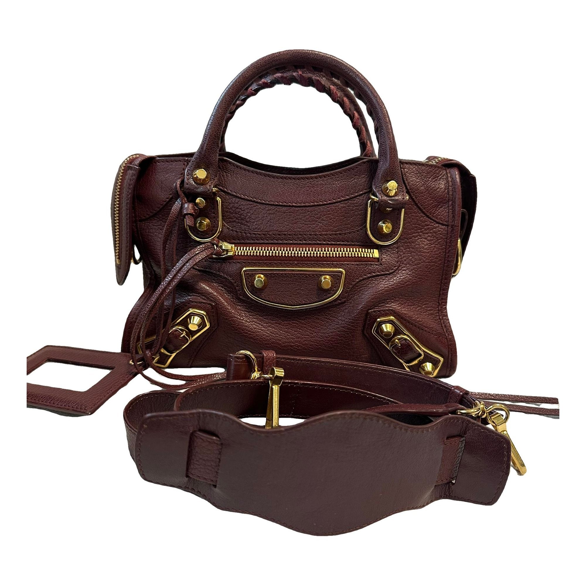 Classic Metalic leather handbag