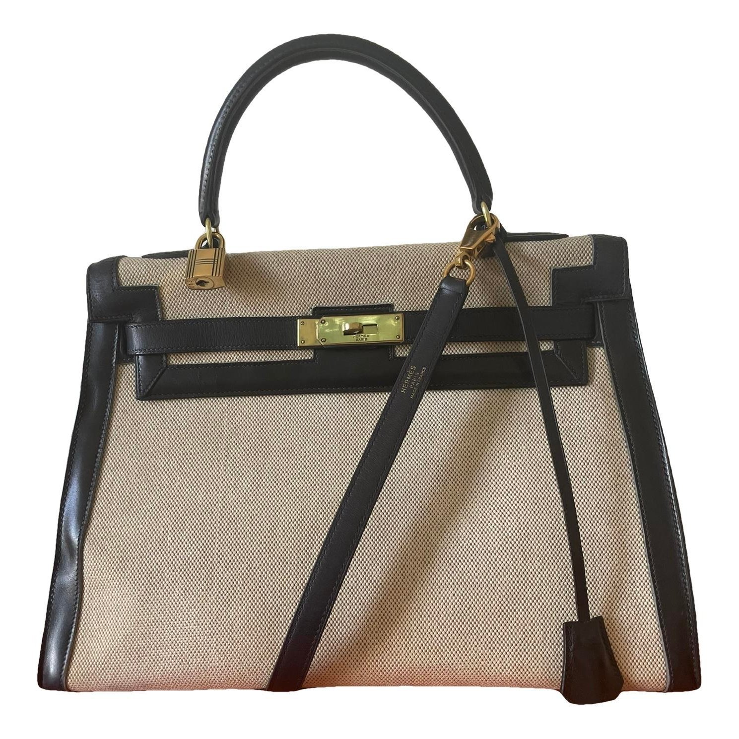 Hermes Kelly 32 Handbag Navy