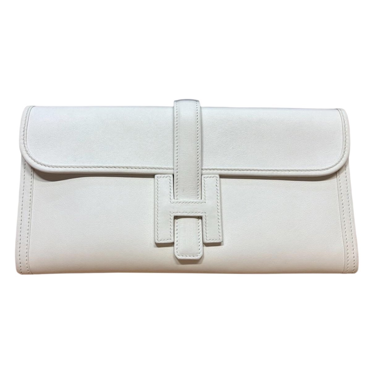 Jige leather clutch bag